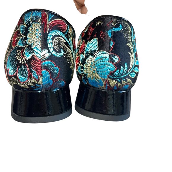 Valentina Ragoni Womens Loafer Size 8 Jacquard Floral Pattern Slip On Casual - Picture 6 of 16